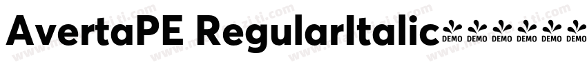 AvertaPE RegularItalic字体转换